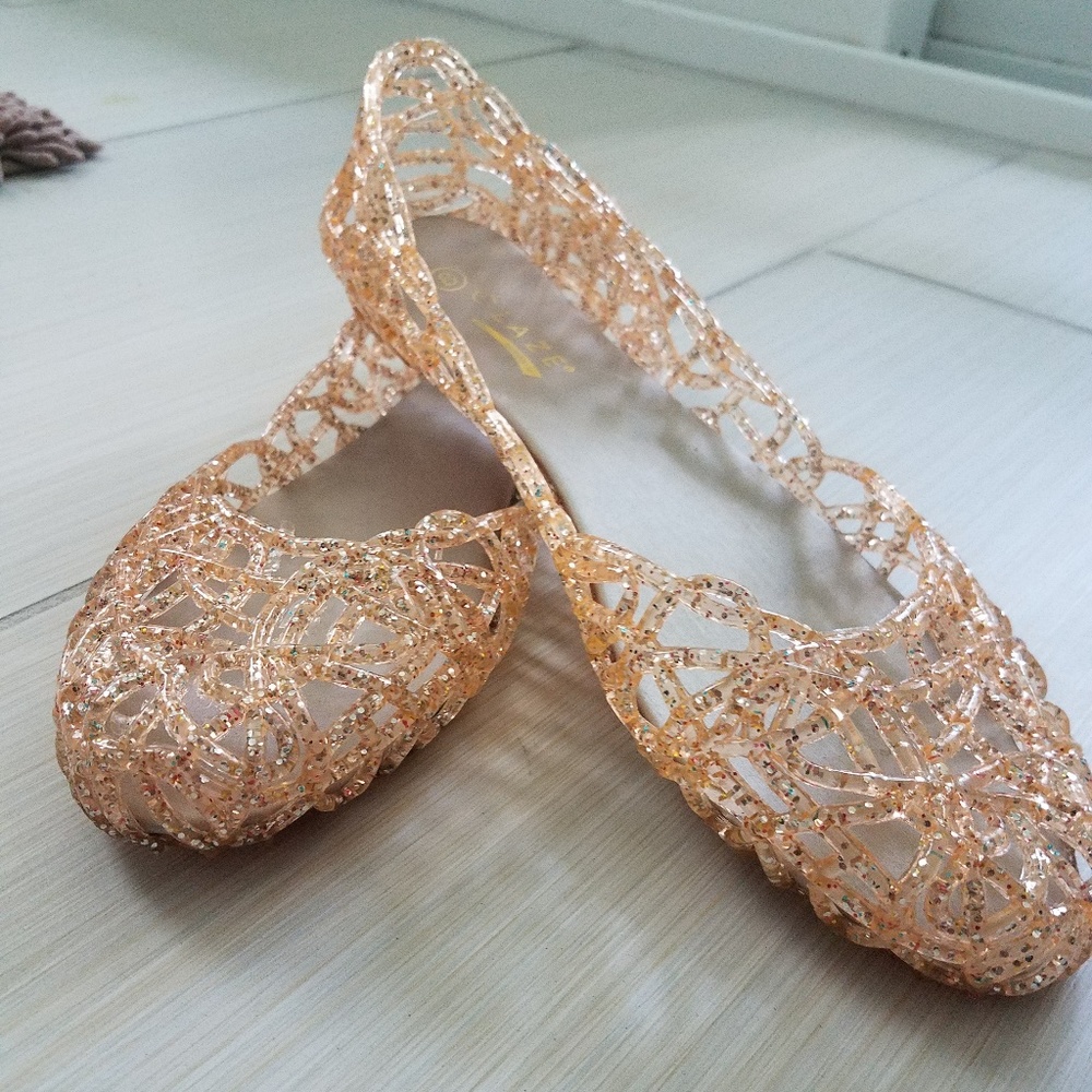 Womens Jelly Shoes Peach Size 8